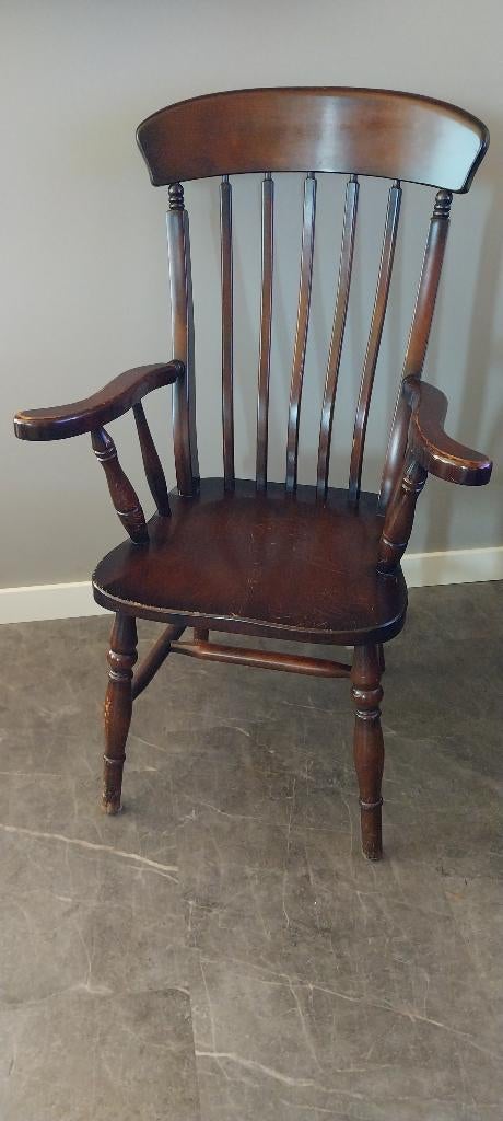 Houten stoel, Huis en Inrichting, Stoelen, Ophalen, Gebruikt, Bruin, Eén