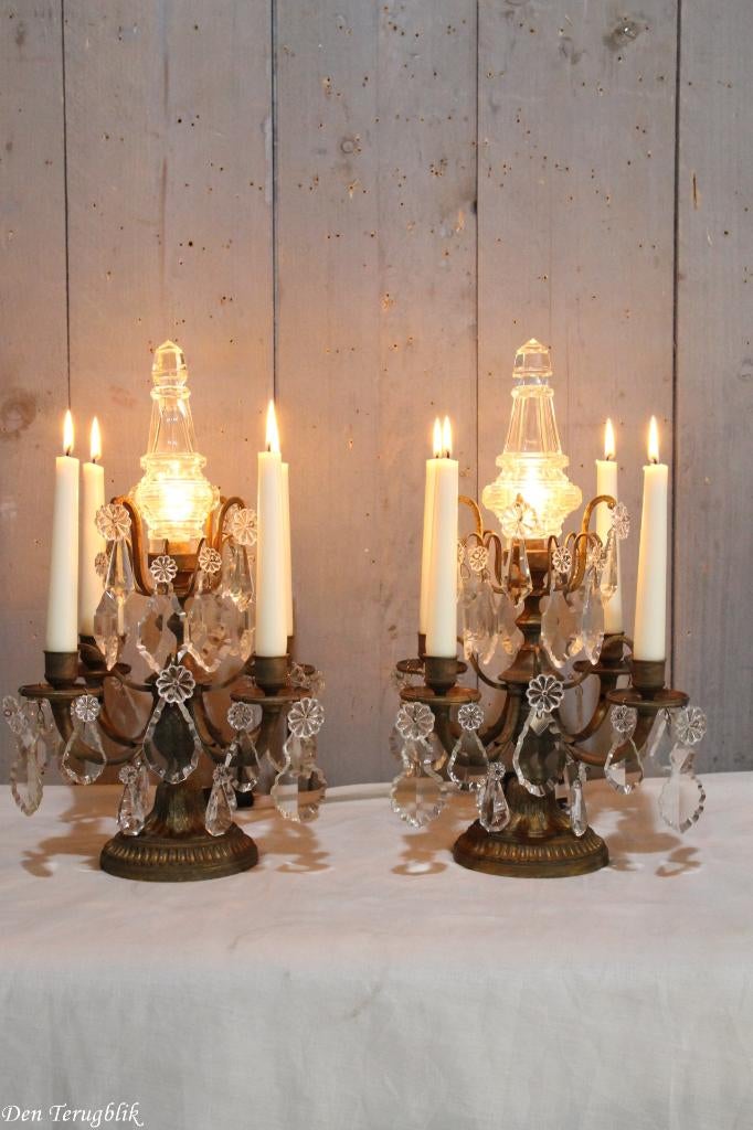 Kaarsen girandoles met pinakel, Ophalen of Verzenden