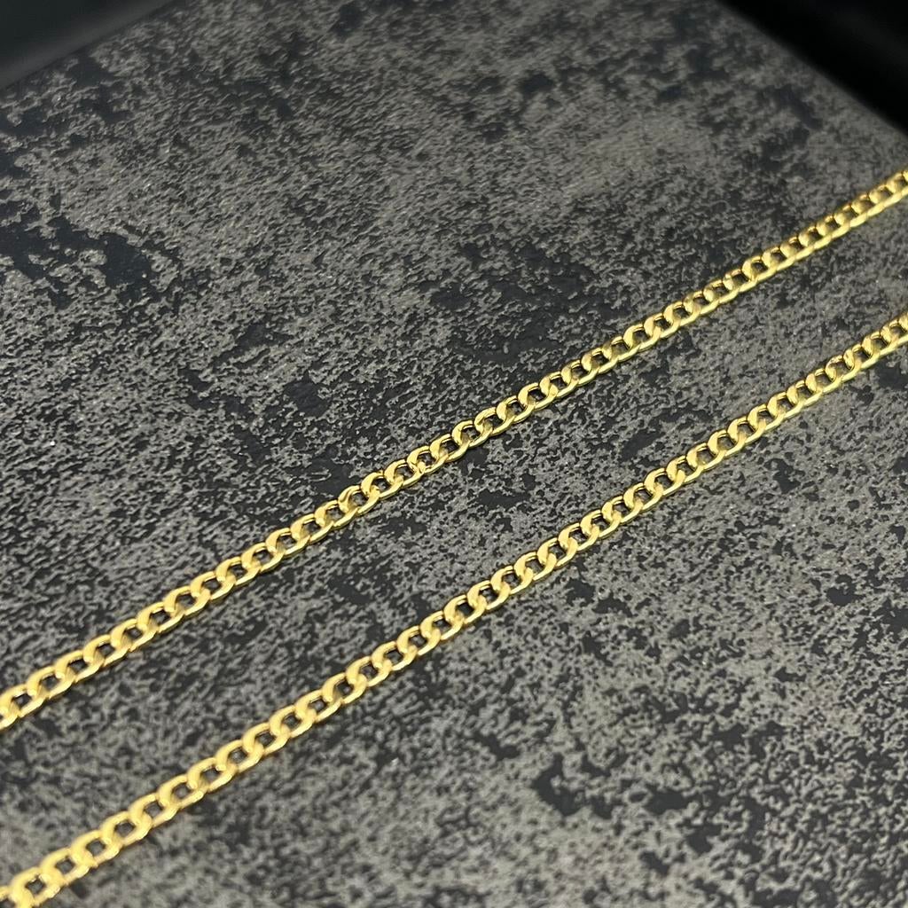 14 karaat gouden ketting cuban schakel, Ophalen of Verzenden, Nieuw, Goud