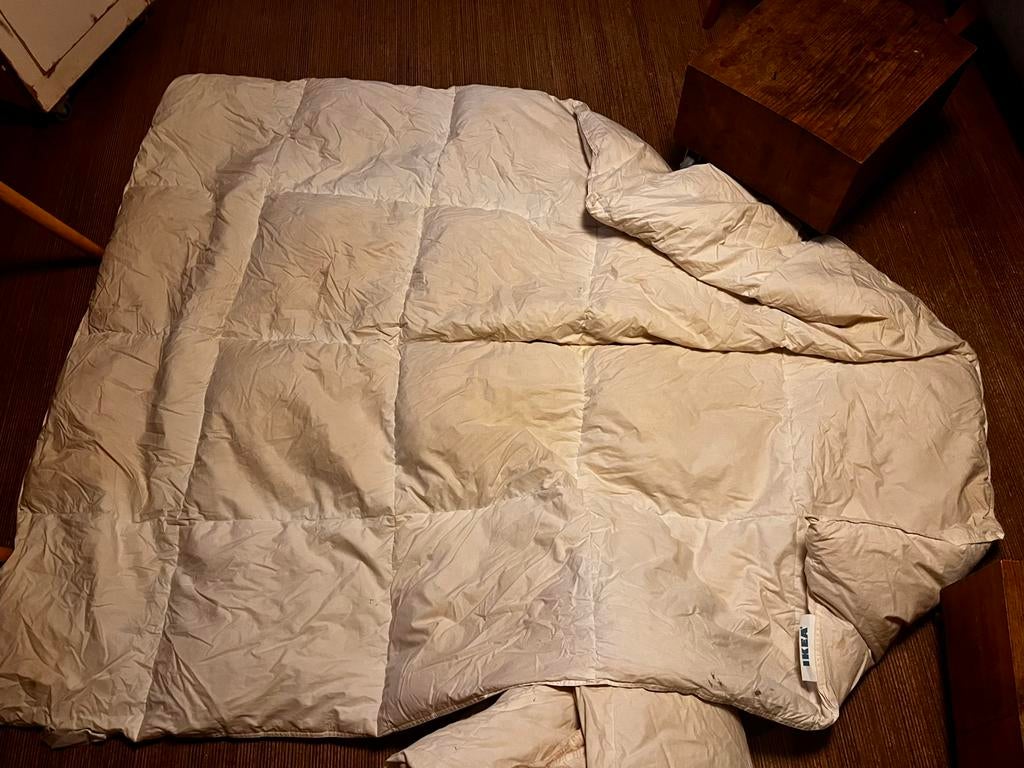 Ikea 1persoons dekbed 2 stuks, Ophalen, Gebruikt, Eenpersoons, Wit