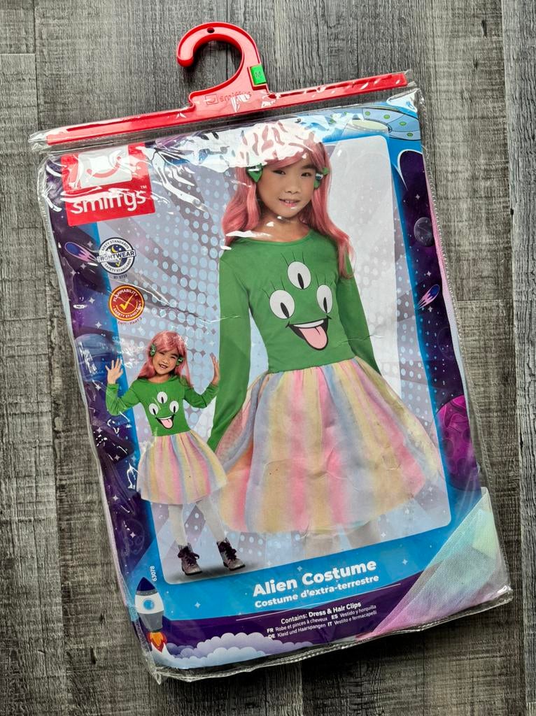 Alien kostuum, Nieuw, 7-9jaar, Ophalen of Verzenden, Nieuw, 122 t/m 128, Meisje