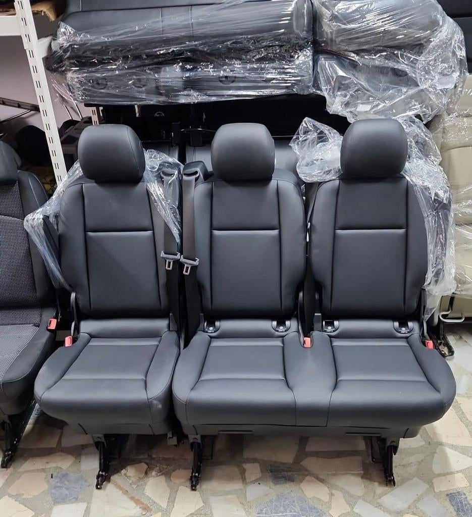 stoelen zwart lederen 2+1 mercedes vito taurer 447 alcantra, Auto-onderdelen, Interieur en Bekleding, Ophalen of Verzenden, Nieuw