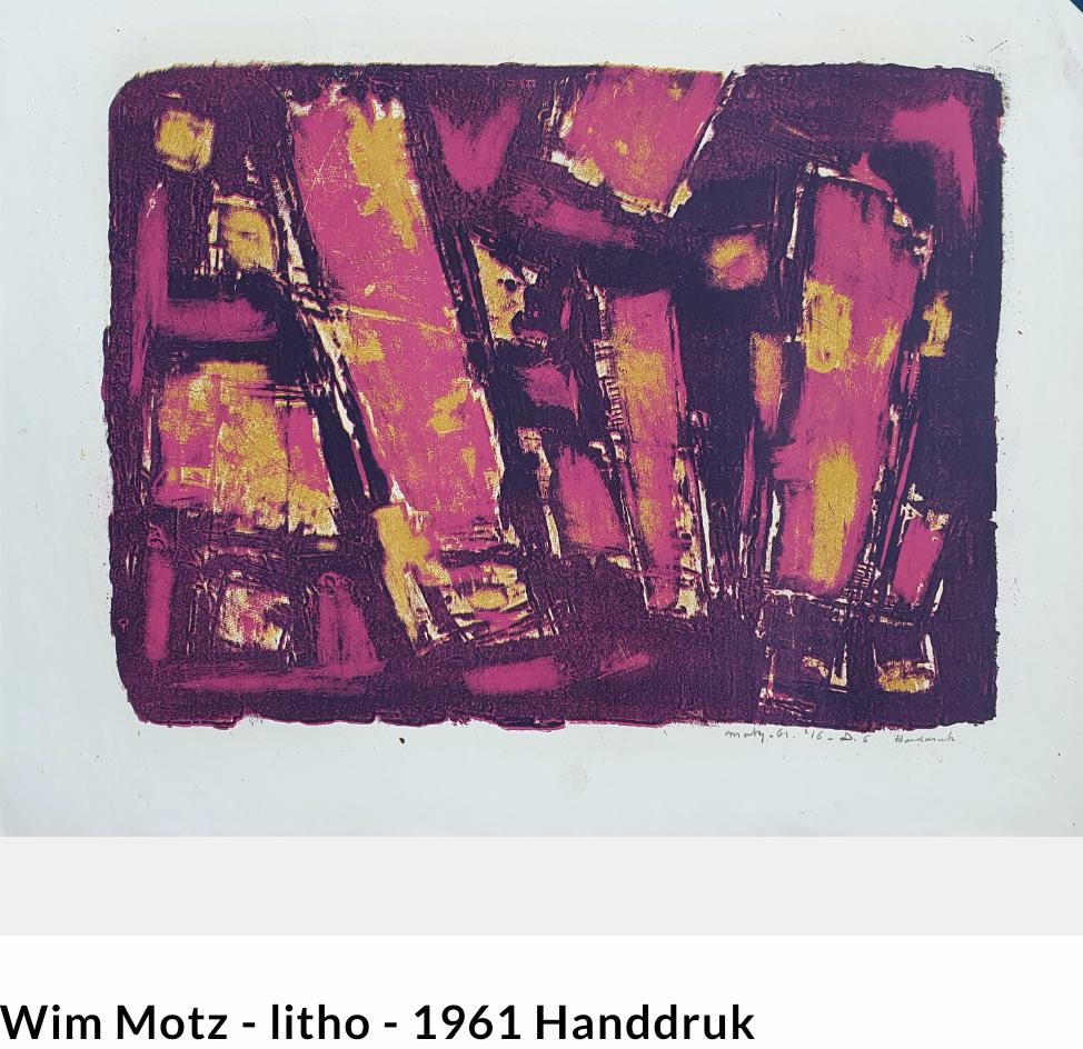 Wim Motz, Antiek en Kunst, Kunst | Litho's en Zeefdrukken, Ophalen