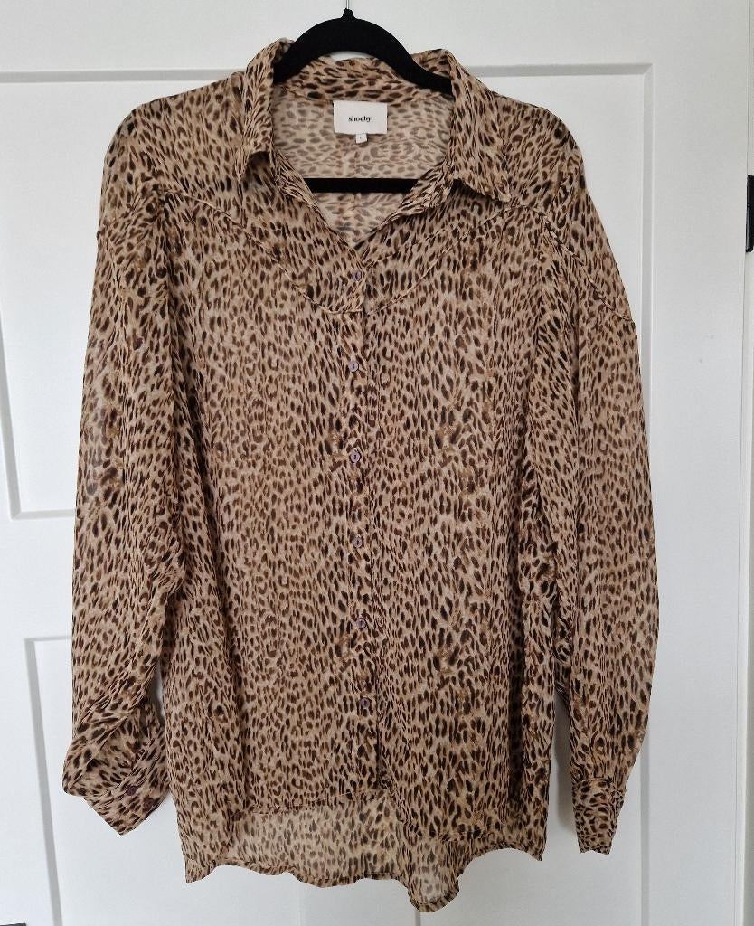 Shoeby blouse, Kleding | Dames, Blouses en Tunieken, Zo goed als nieuw, Maat 42/44 (L), Bruin, Ophalen of Verzenden