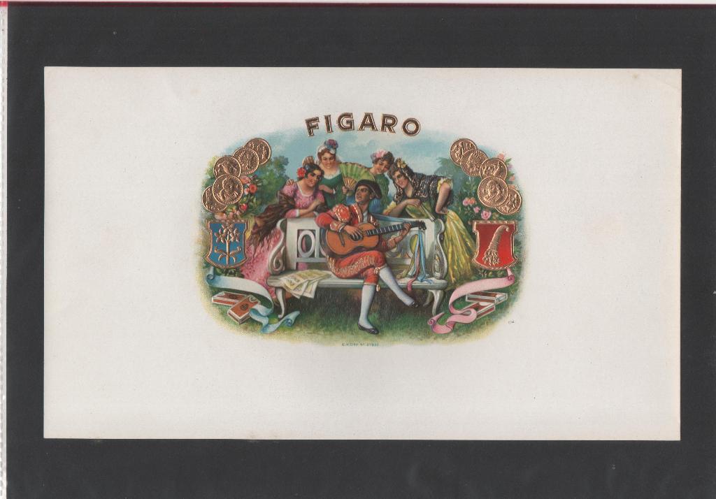 Sigarenband 6 Etiket Figaro, Verzenden, Zo goed als nieuw, Sigarenbandjes