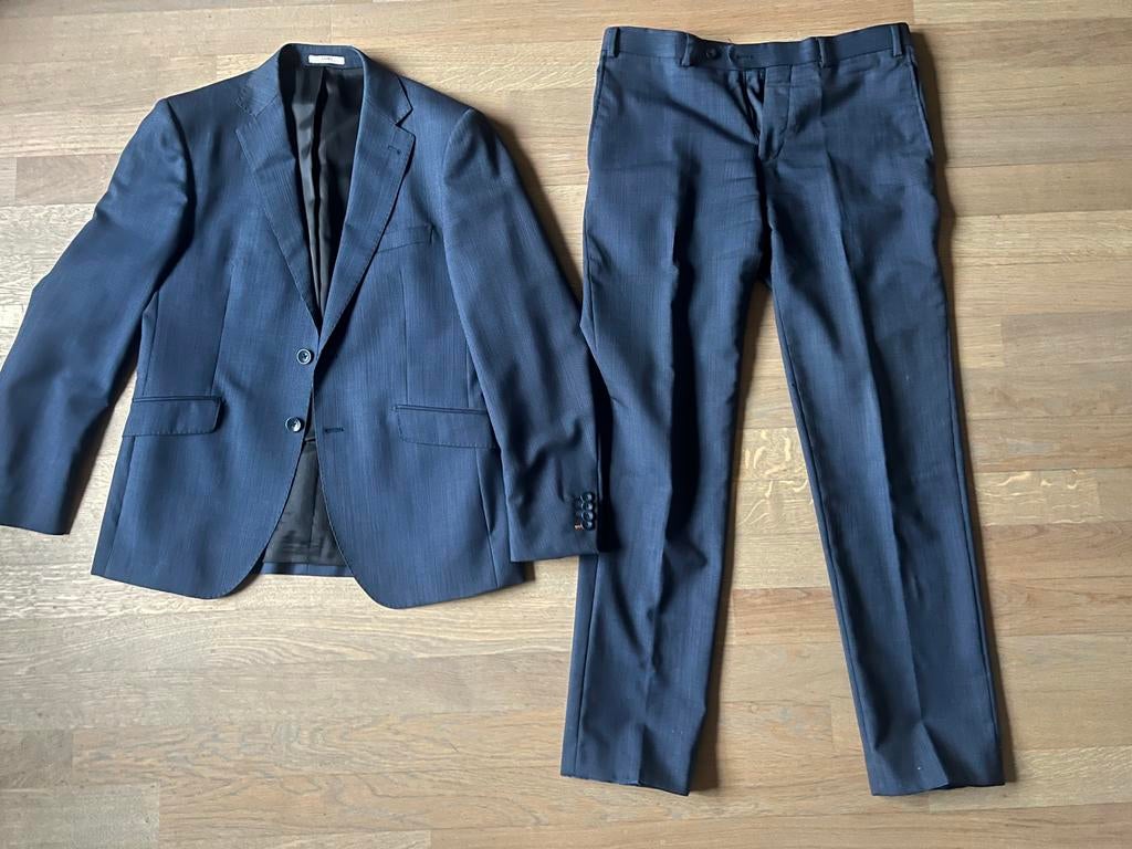 Luigi tailored heren pak maat 48, Ophalen of Verzenden, Zo goed als nieuw, Maat 48/50 (M), Blauw