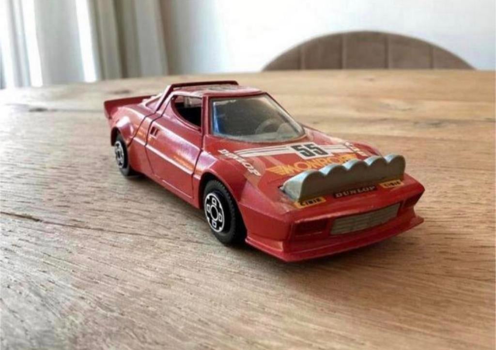 Lancia Stratos rally-uitvoering nr. 55 – Bburago – Italië, Ophalen of Verzenden, Zo goed als nieuw, Auto, Overige merken