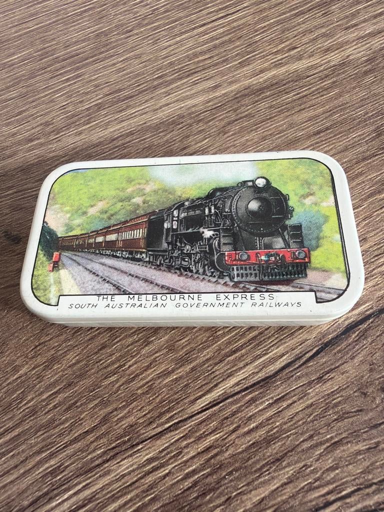 Vintage The Melbourne Express Blikken Doos, Verzamelen, Spoorwegen en Tramwegen, Ophalen of Verzenden, Gebruikt, Trein, Overige typen
