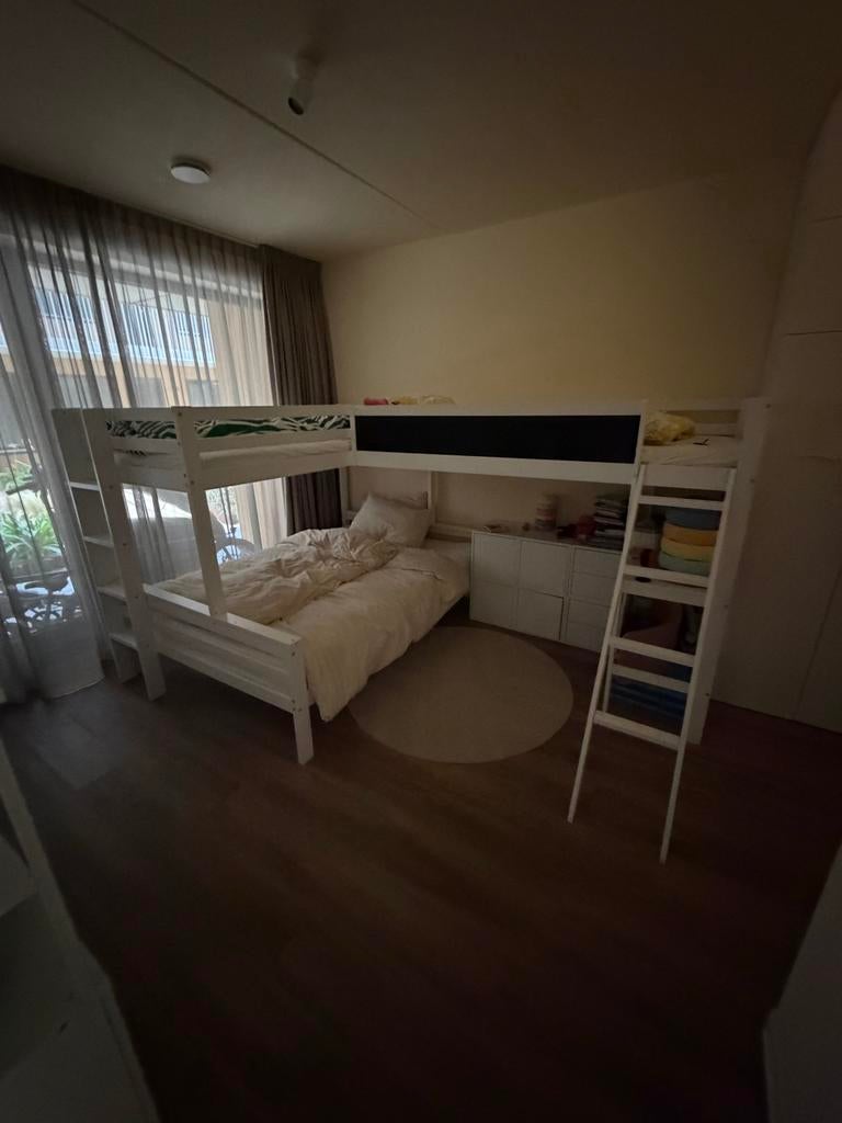 stapelbed voor 3-4 personen, Huis en Inrichting, Slaapkamer | Stapelbedden en Hoogslapers, Zo goed als nieuw, Stapelbed, 90 cm