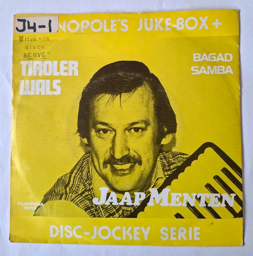 Jaap Menten        Tiroler Wals, Ophalen of Verzenden, Gebruikt, 7 inch, Single
