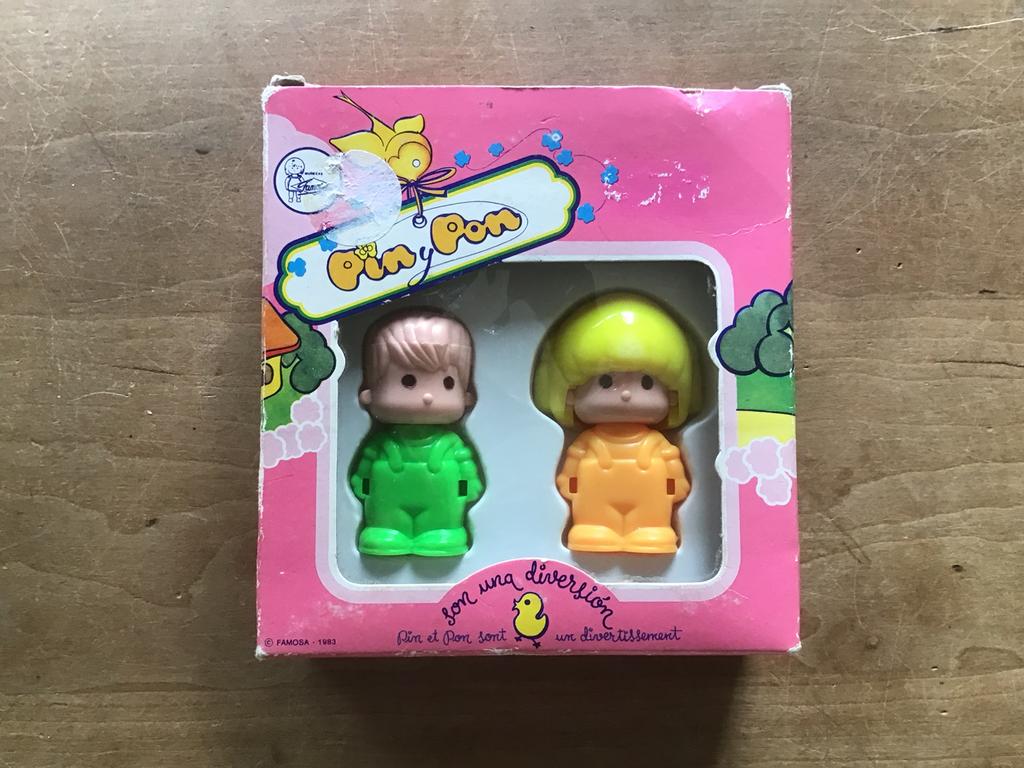 Pin y Pon poppetjes van Famosa 1983 in origineel doosje., Ophalen of Verzenden, Zo goed als nieuw