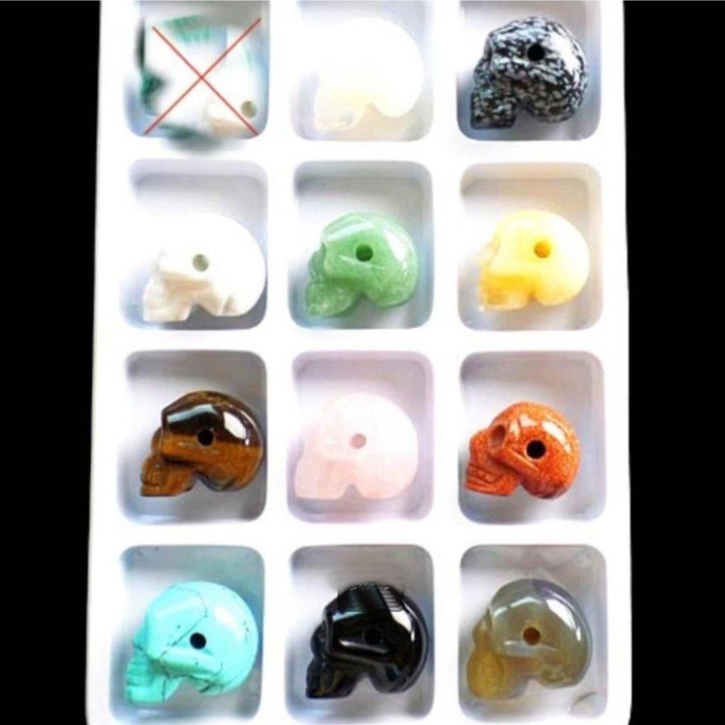 Skull kettinghanger van halfedelsteen, Verzenden, Nieuw, Steen of Mineraal, Overige kleuren