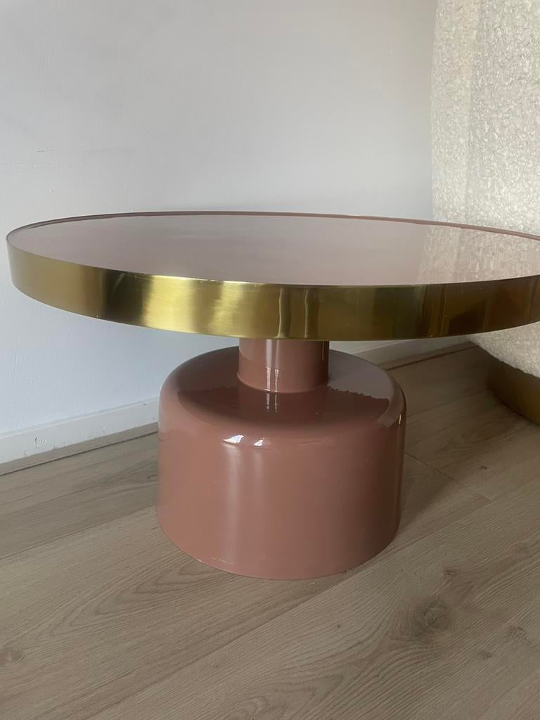 Zuiver salontafel Glam roze, 50 tot 100 cm, Rond, Ophalen of Verzenden, Zo goed als nieuw