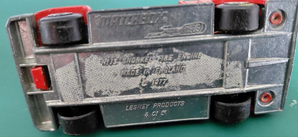 Matchbox brandweerwagen 1977, Ophalen of Verzenden, Gebruikt