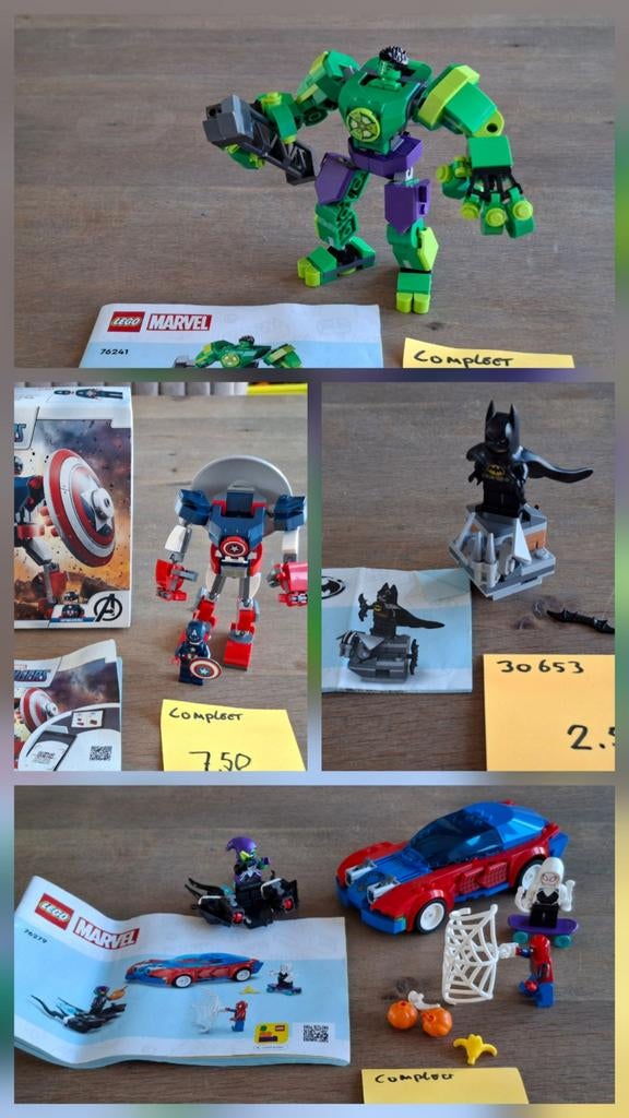 Diverse LEGO Marvel Superhelden sets - Compleet, Kinderen en Baby's, Speelgoed | Duplo en Lego, Gebruikt, Lego, Complete set, Inclusief instructies
