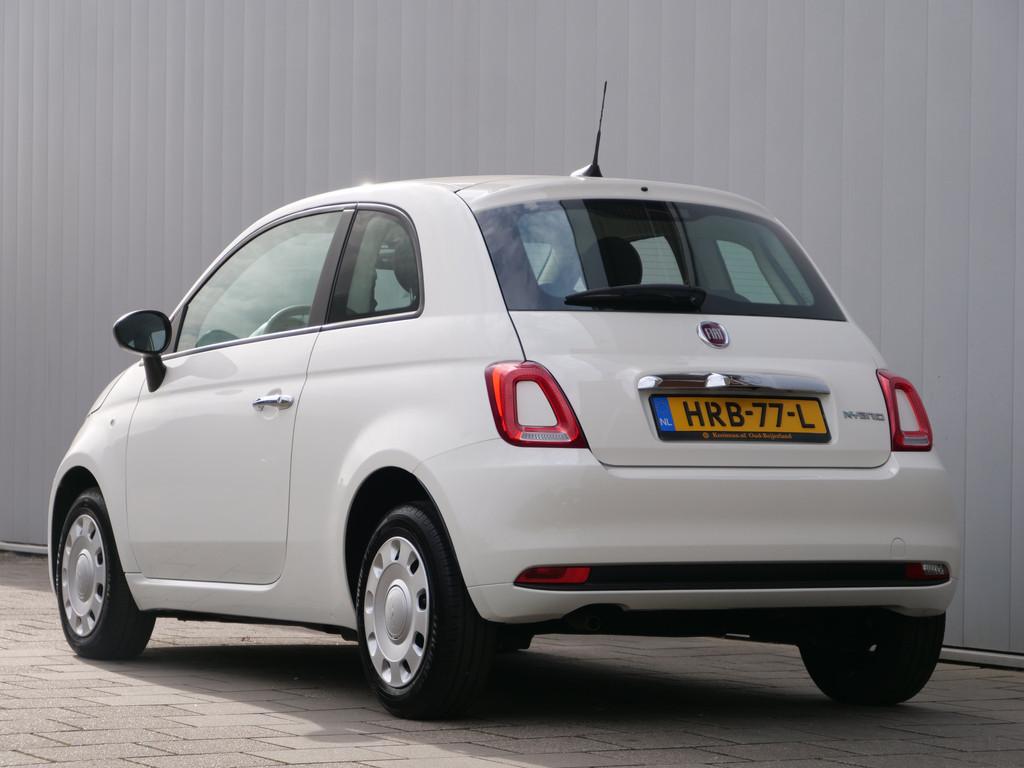 Fiat 500 1.0 Mild 70pk Hybrid Urban Blue-tooth / Airco / DAB, Auto's, Voorwielaandrijving, Stof, 4 stoelen, Wit