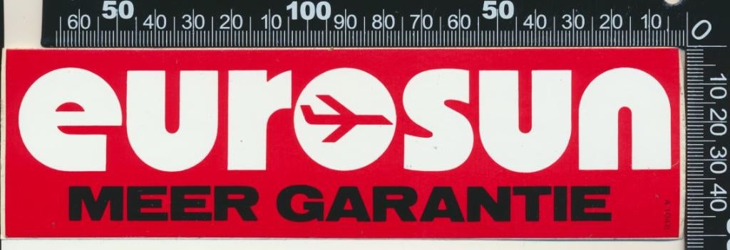 Sticker: Eurosun - Meer garantie, Ophalen of Verzenden, Zo goed als nieuw, Bedrijf of Vereniging