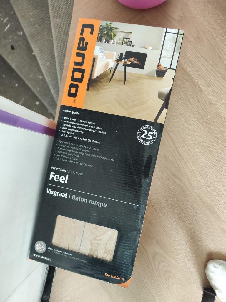 CanDo pvc visgraat licht eiken (Praxis) 3 pakken, circa 5m2, Ophalen, Kunststof, 50 tot 150 cm, Nieuw