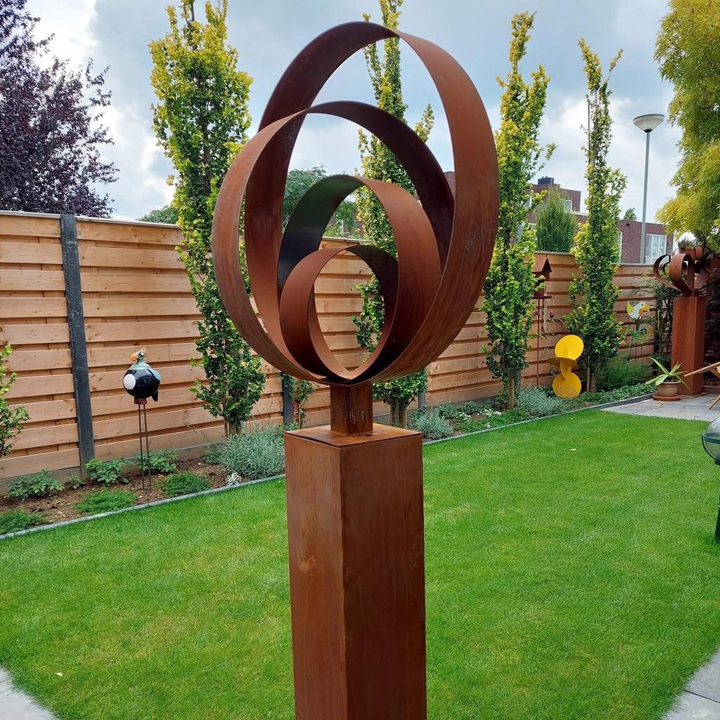 Abstracte sculptuur uit Cortenstaal | Christiaan, Ophalen, Nieuw, Metaal