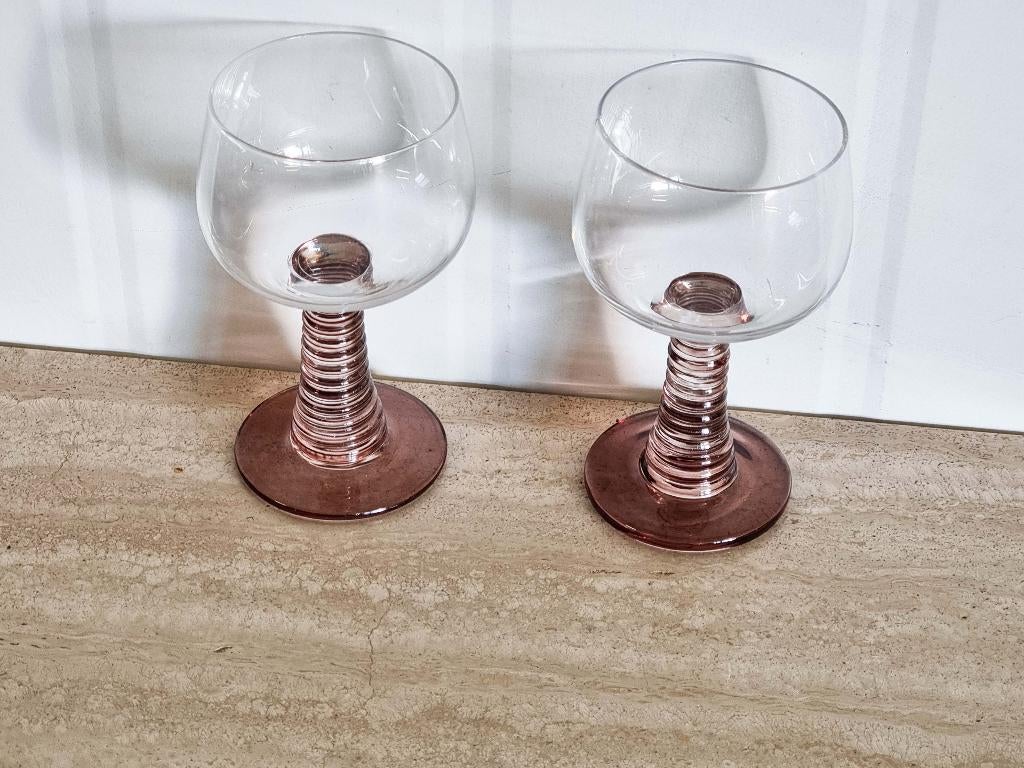2 x HKliving Swirl hoog wijnglas 27,5 cl., Verzamelen, Glas en Borrelglaasjes, Ophalen of Verzenden, Zo goed als nieuw, Overige typen