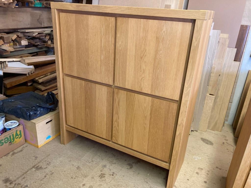 Eiken kast. Karel Mintjens, Huis en Inrichting, Ophalen, 100 tot 150 cm, 25 tot 50 cm, Gebruikt