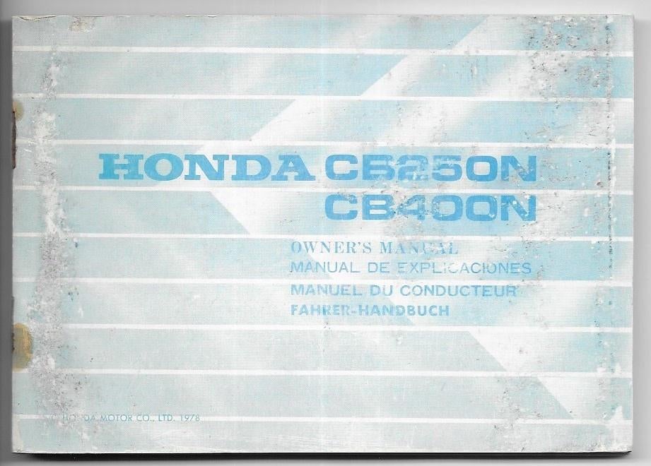 Honda CB250 N CB400 N manual Betriebsanleitung (038v), Ophalen of Verzenden, Honda
