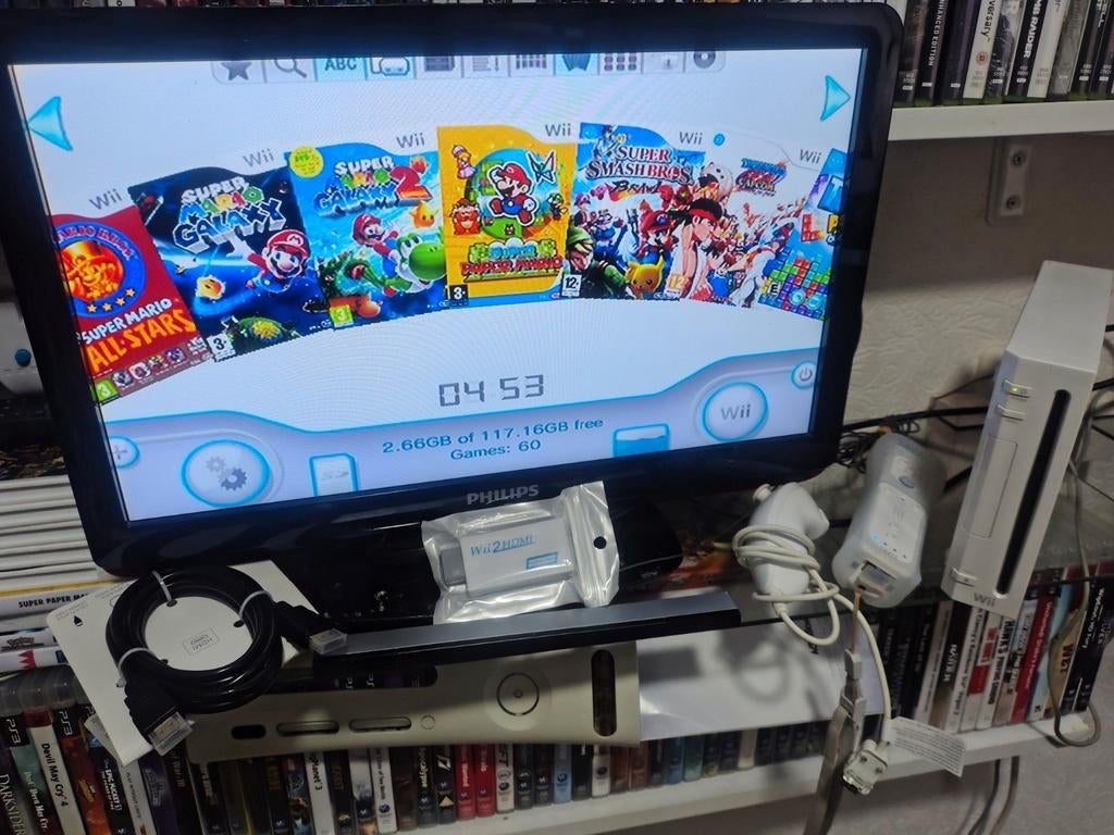 Nintendo Wii met heel veel spellen. Waaronder mario kart, Ophalen of Verzenden, Zo goed als nieuw, Sport, 3 spelers of meer