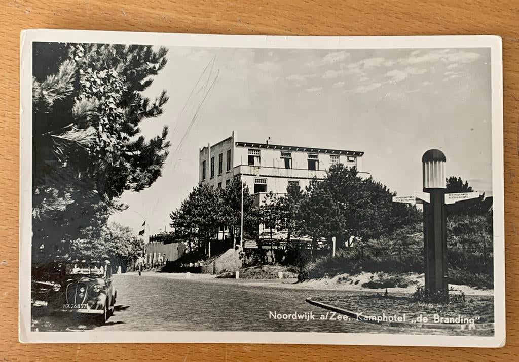 Ansichtkaart Noordwijk aan Zee Kamphotel De Branding, Ophalen of Verzenden, 1940 tot 1960, Zuid-Holland