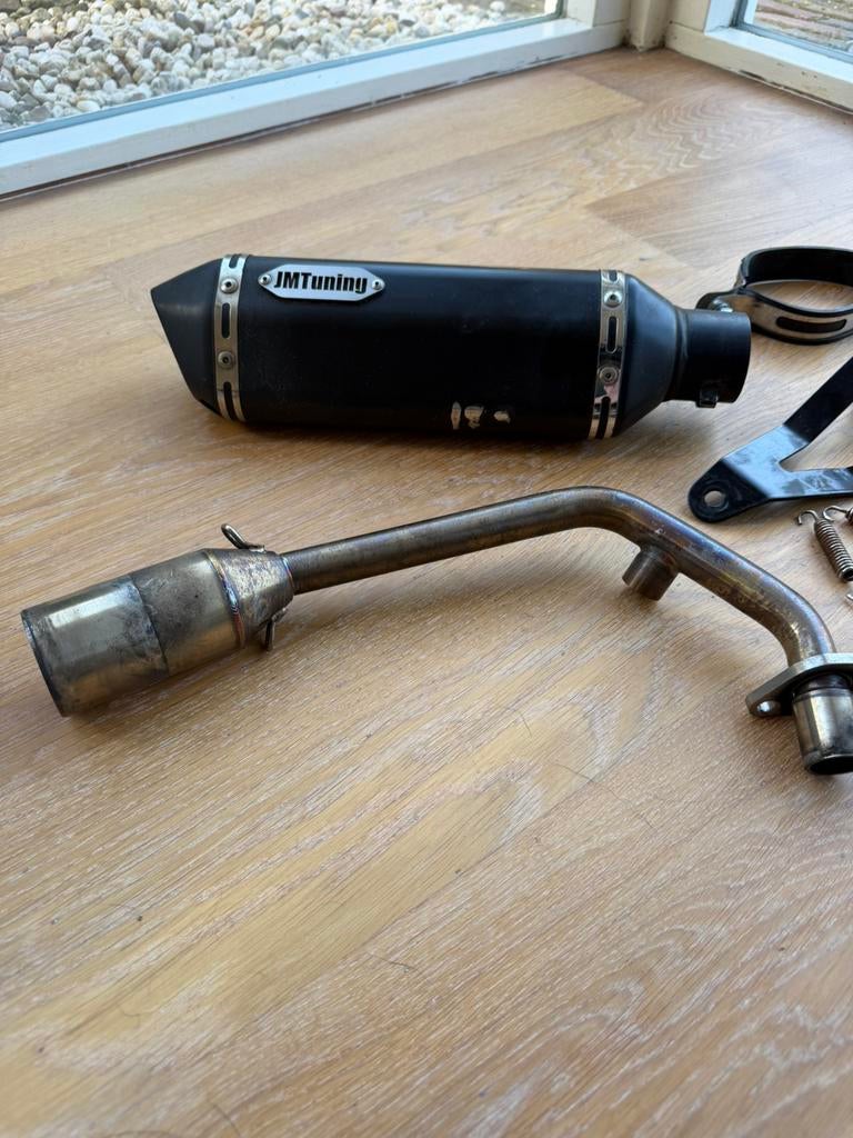JM tuning uitlaat 50 cc euro 4 3v, Ophalen of Verzenden, Zo goed als nieuw, Uitlaat, Piaggio