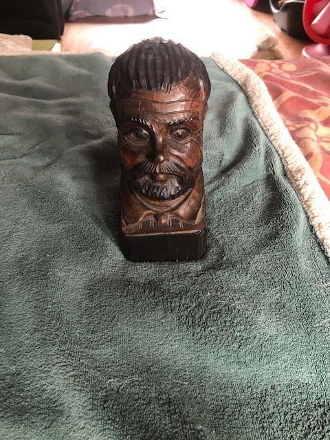 1 oude buste borstbeeld ouro ongeveer 17 cm made in spain, Ophalen