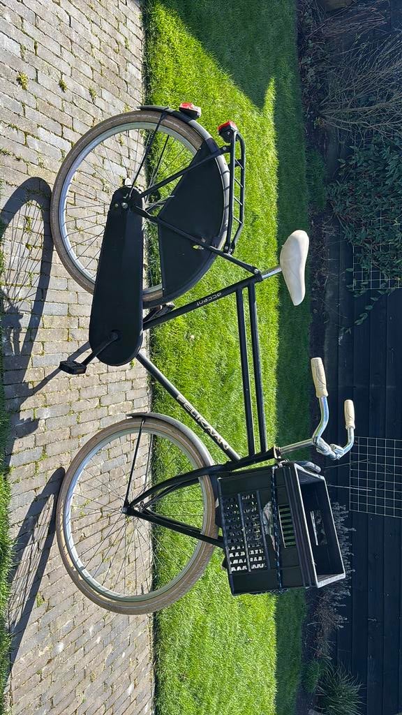 Stevige stadsfiets heren zwart, Ophalen, Gebruikt, 26 inch of meer