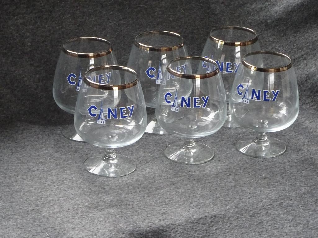 Zes Ciney  luxe bierbokalen 25cL, Ophalen of Verzenden, Nieuw, Glas of Glazen, Overige merken