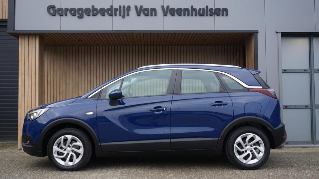 Opel Crossland X 1.2 110pk Turbo Innovation Stoel & Stuurver, Voorwielaandrijving, Gebruikt, 1199 cc, Blauw