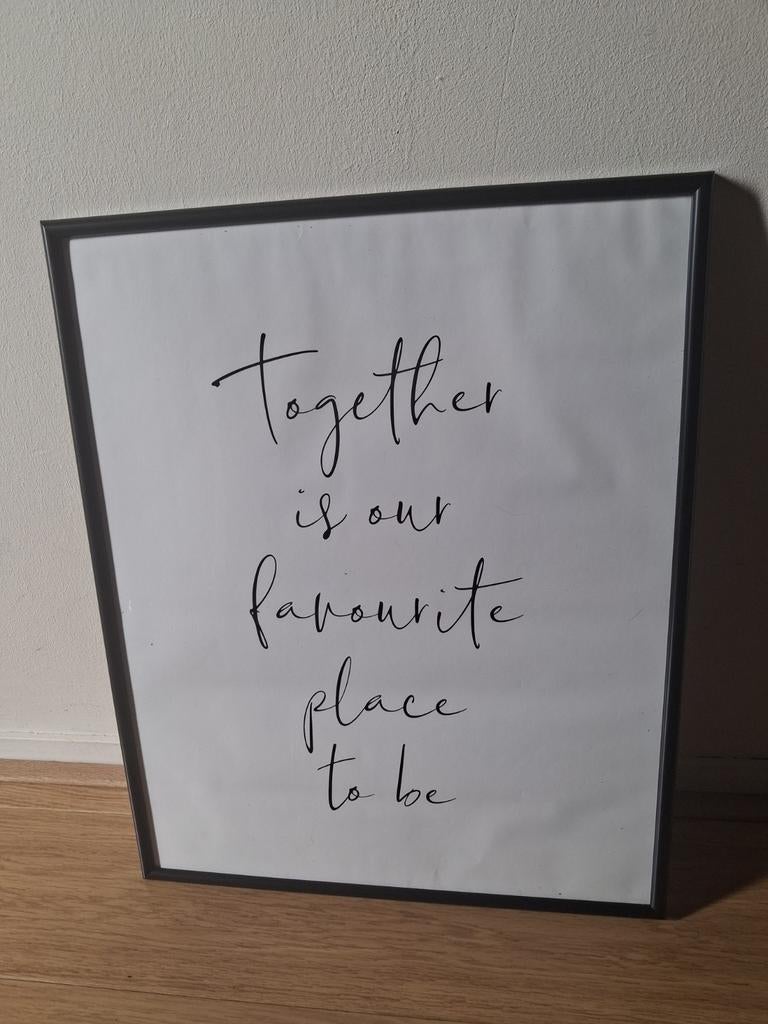 Leuke poster in lijst, Ophalen, Zo goed als nieuw