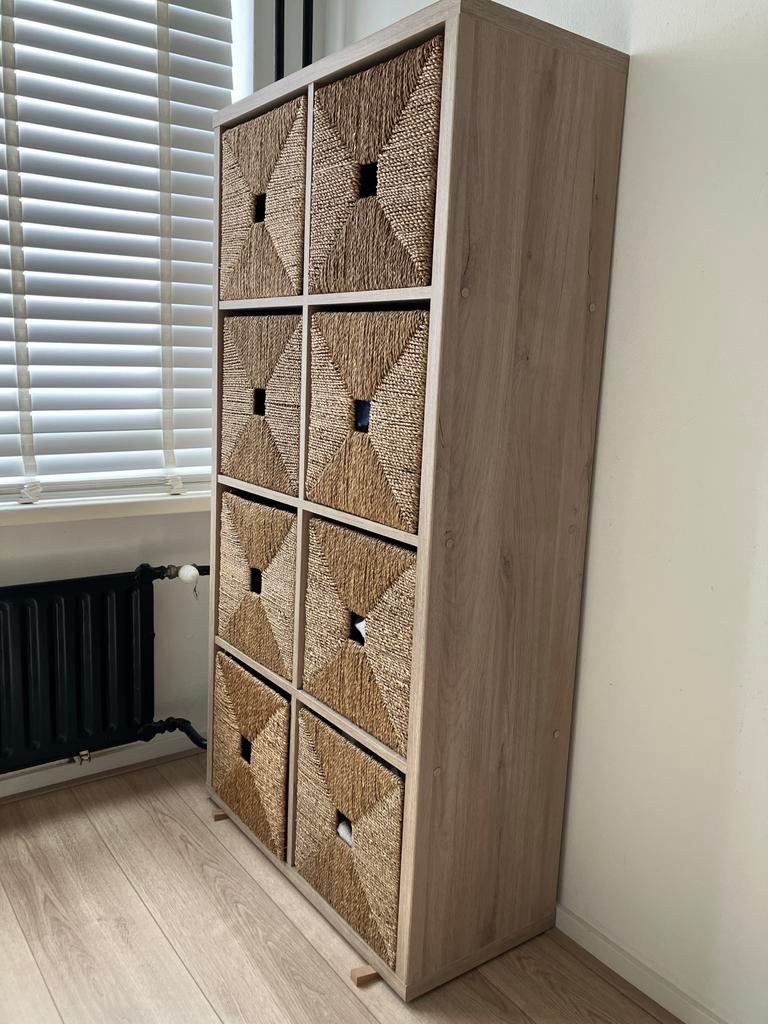 IKEA Knipsa zeegras mand (8 stuks), Ophalen, Zo goed als nieuw, Vierkant, Riet