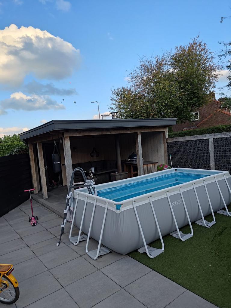 Intex Opzetzwembad 4x2 meter, 1 meter hoog, Tuin en Terras, Zwembaden, Ophalen, Gebruikt, 200 tot 300 cm, 80 tot 120 cm