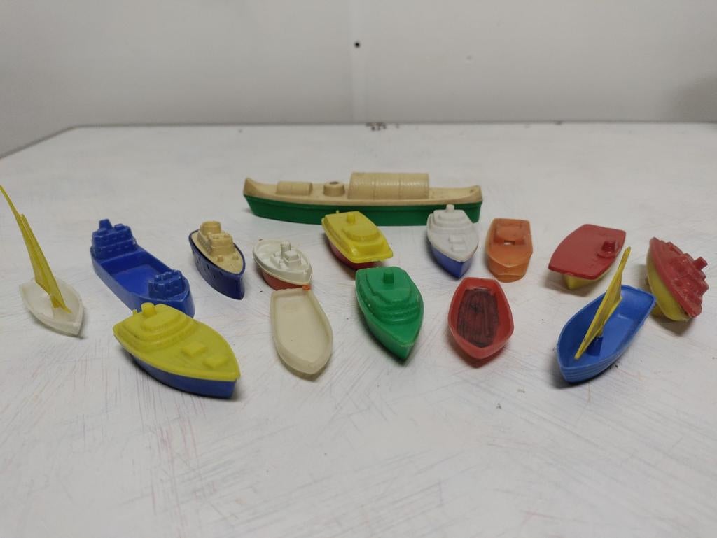 Vintage plastic bootjes jaren '60 - Speelgoed, Ophalen of Verzenden, Gebruikt