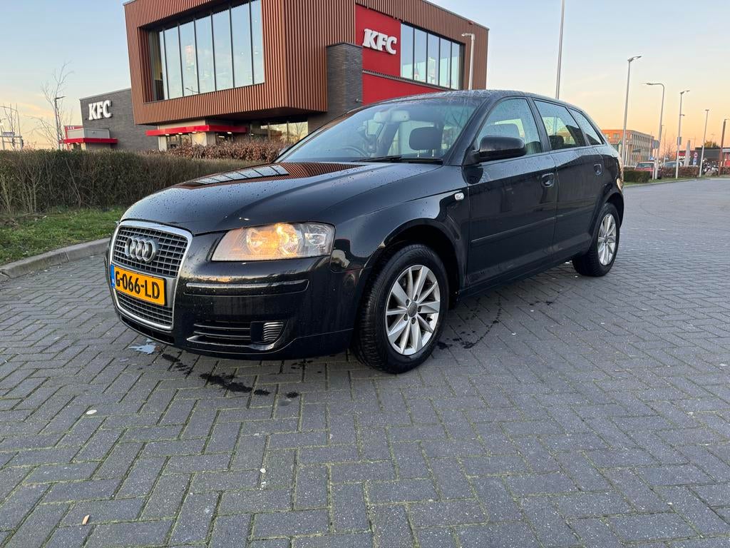 Audi A3 1.9 TDI Sportback 77KW DPF 2008 Zwart, Voorwielaandrijving, Stof, 1295 kg, 4 cilinders