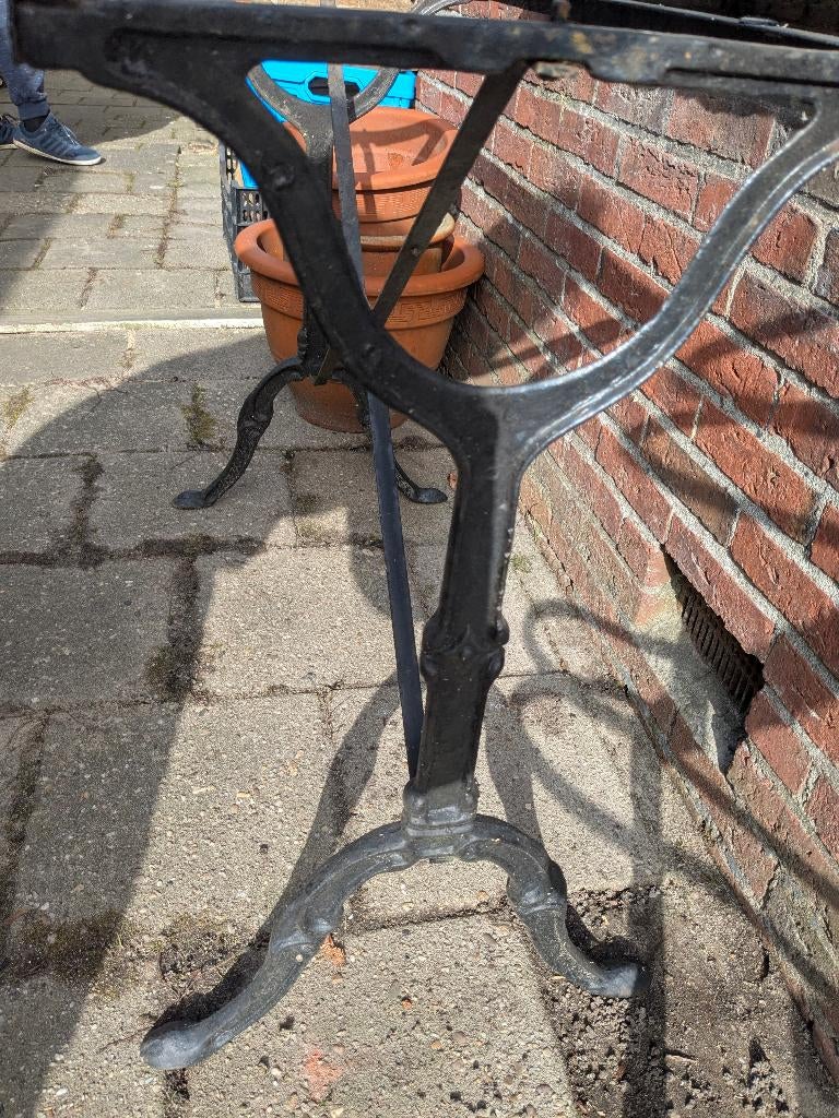 gietijzeren antieke tuintafel onderstel, Tuin en Terras, Ophalen, Gebruikt, Rechthoekig, Metaal