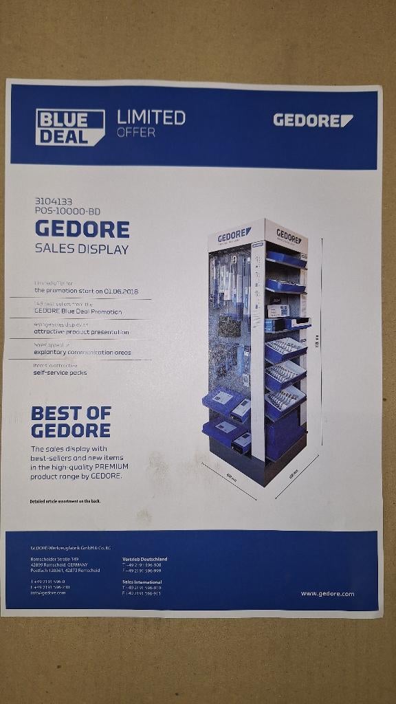SUPER dikke Gedore gereedschapsset SALES Display SET Nieuw!!, Ophalen, ., Nieuw, .