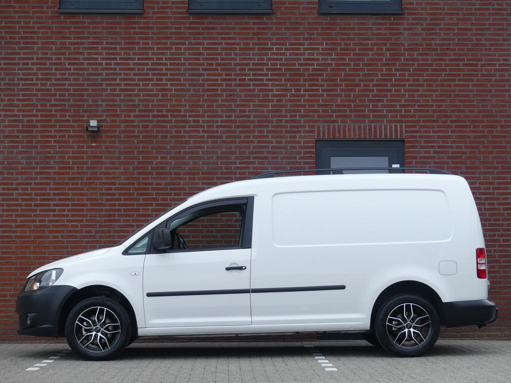 Volkswagen Caddy 1.6 TDI Maxi MARGE AUTO Airco/Leer/PDC/Trek, Voorwielaandrijving, Euro 5, 4 cilinders, Navigatiesysteem
