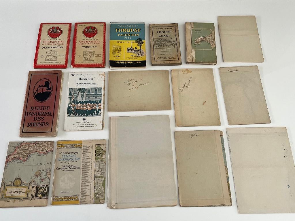 Vintage Landkaarten 16x, Boeken, Gelezen, Ophalen of Verzenden, Landkaart, 1800 tot 2000