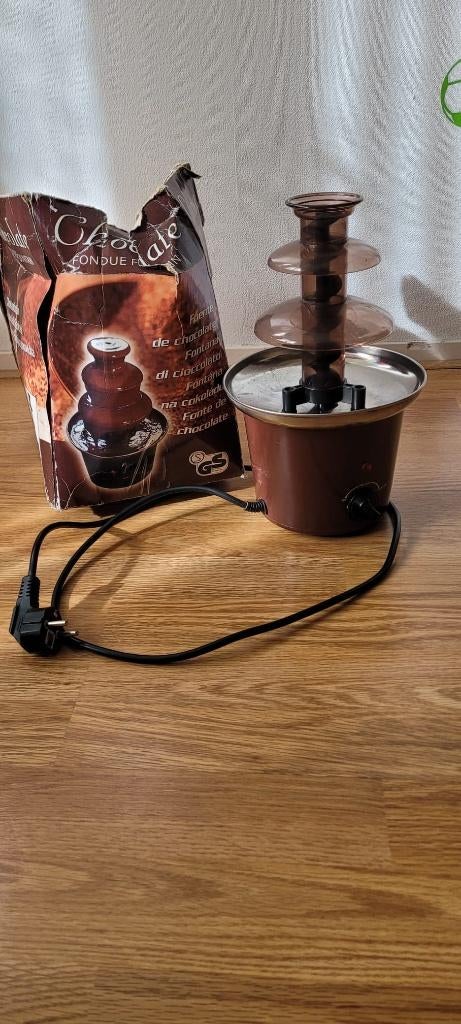 Chocolade fondue fontein plastic, Witgoed en Apparatuur, Fonduesets, Ophalen of Verzenden, Gebruikt, Elektrisch, Fondueset