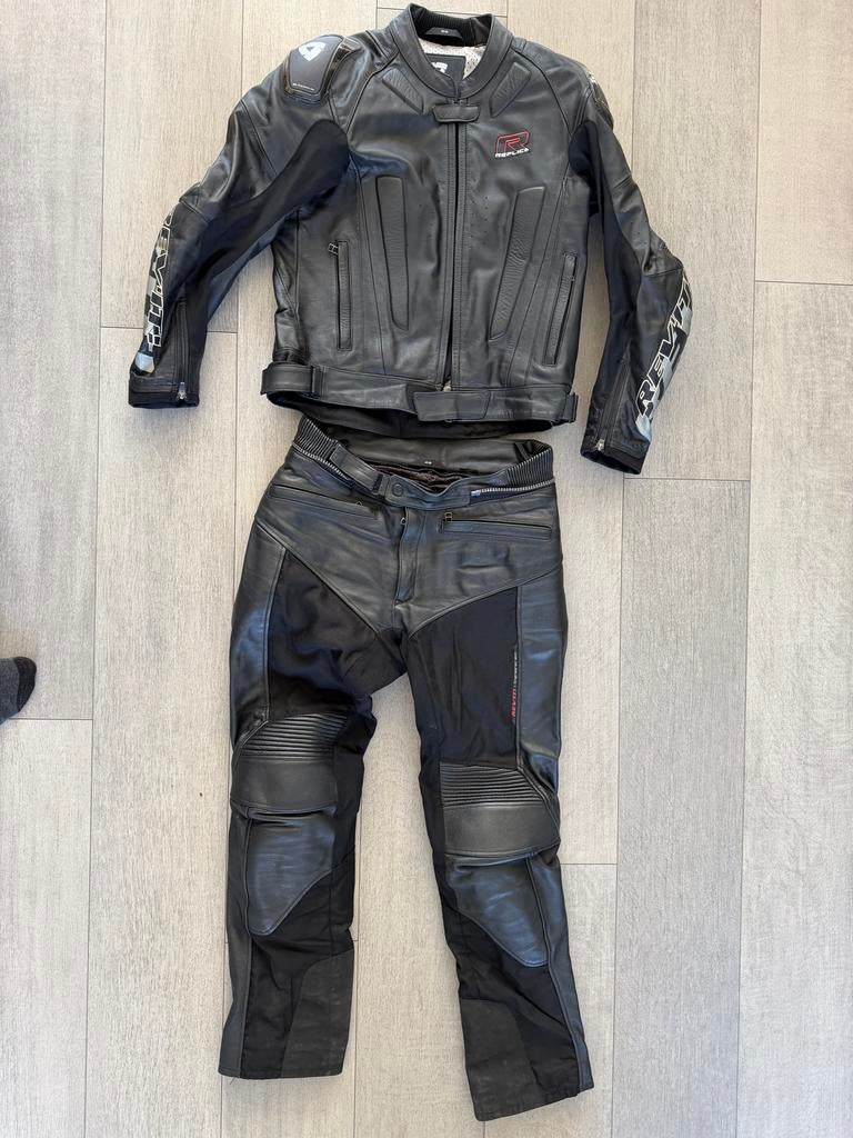 REV'IT motorpak leer met stof, jas maat 50, broek maat 48, Ophalen of Verzenden, Tweedehands, Heren, Combipak