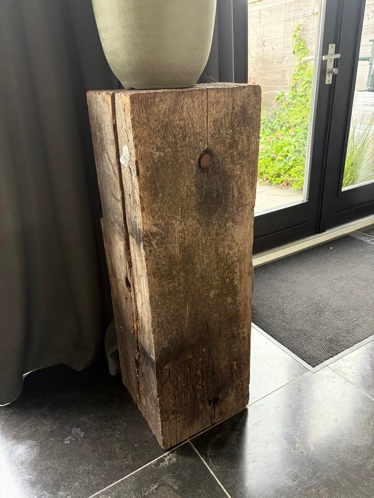 Robuuste Meerpaal Sokkel 33x33x100 cm, Huis en Inrichting, Woonaccessoires | Zuilen en Pilaren, Ophalen, Gebruikt