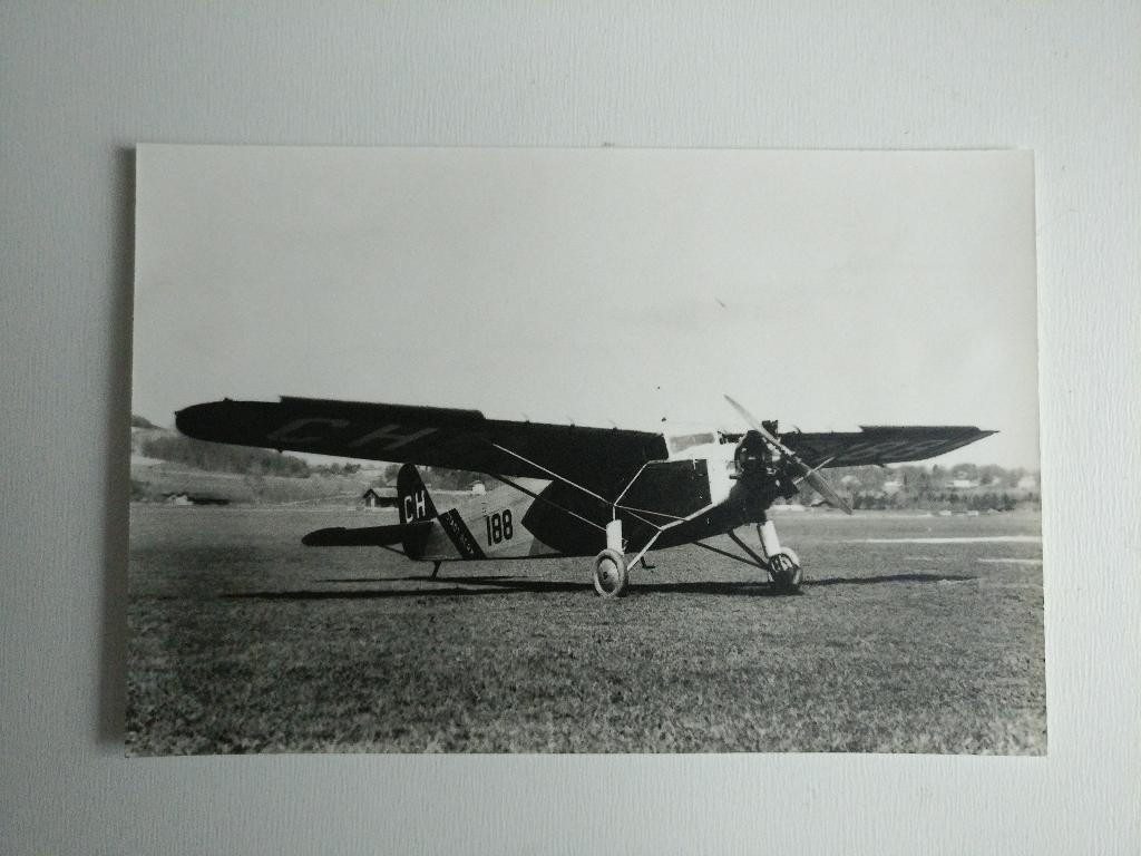 Foto van een Fokker F.XI de CH-188 (F331), Ophalen of Verzenden, Gebruikt, Kaart, Foto of Prent