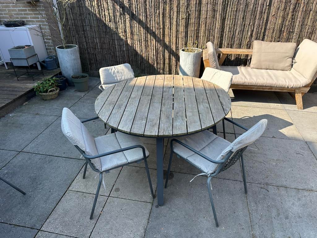 4-zits tuinset Intratuin, Tuin en Terras, Ophalen, Zo goed als nieuw, Aluminium