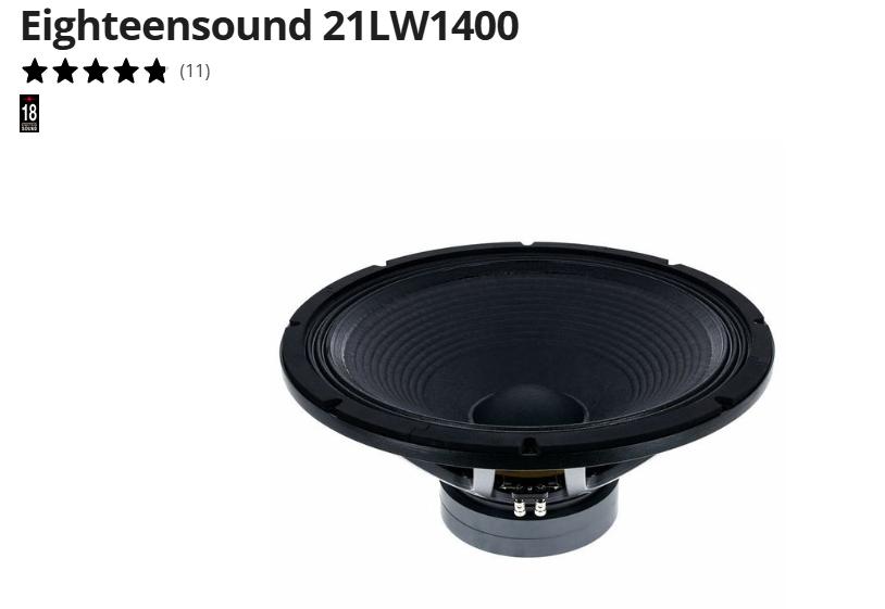 18sound 21inch subwoofer, Subwoofer, Zo goed als nieuw, 120 watt of meer, Ophalen