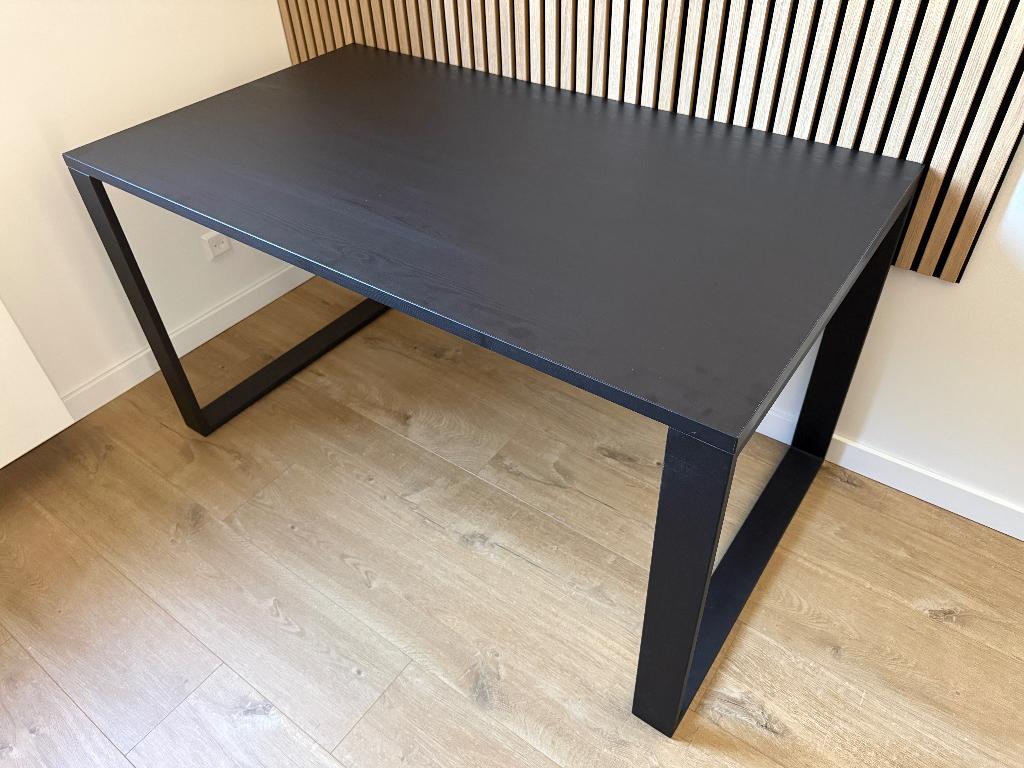 Bureaublad (los) 140 x 80 (melamine, zwart eiken), Ophalen, Zo goed als nieuw, Zwart