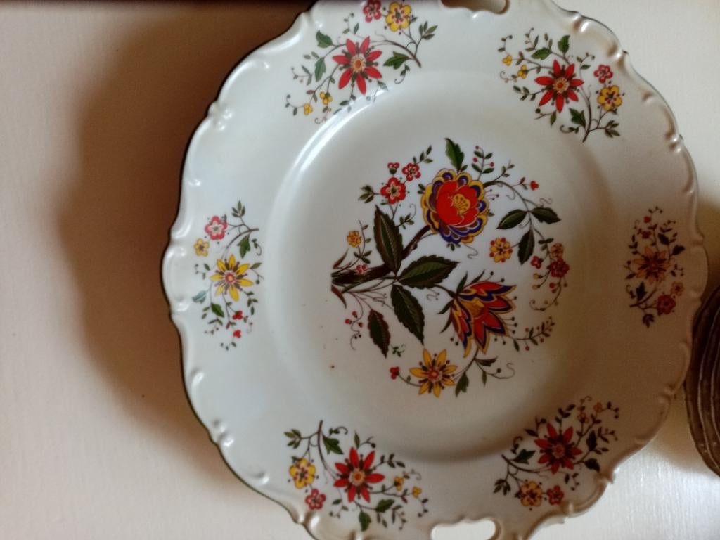 Vintage gebakstel, Ophalen, Gebruikt, Bord(en), Overige stijlen